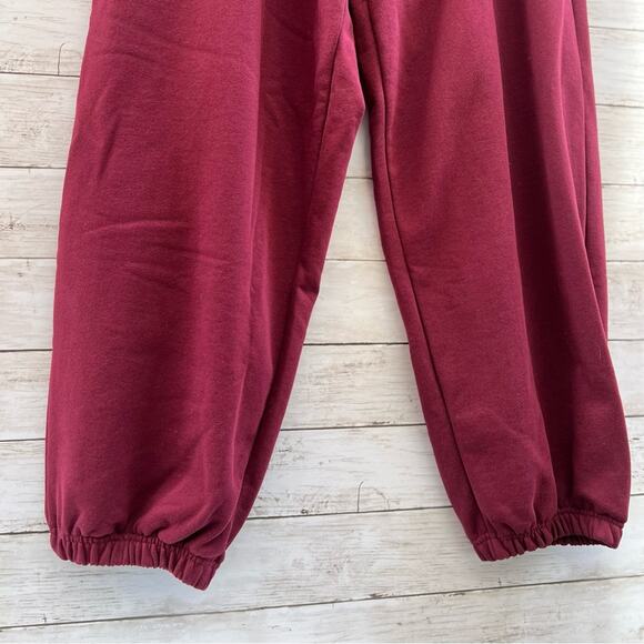 NEW XXL Womens Nike Jordan Flight Fleece Essential Jogger Pant Cherrywood Maroon - Picture 9 of 11